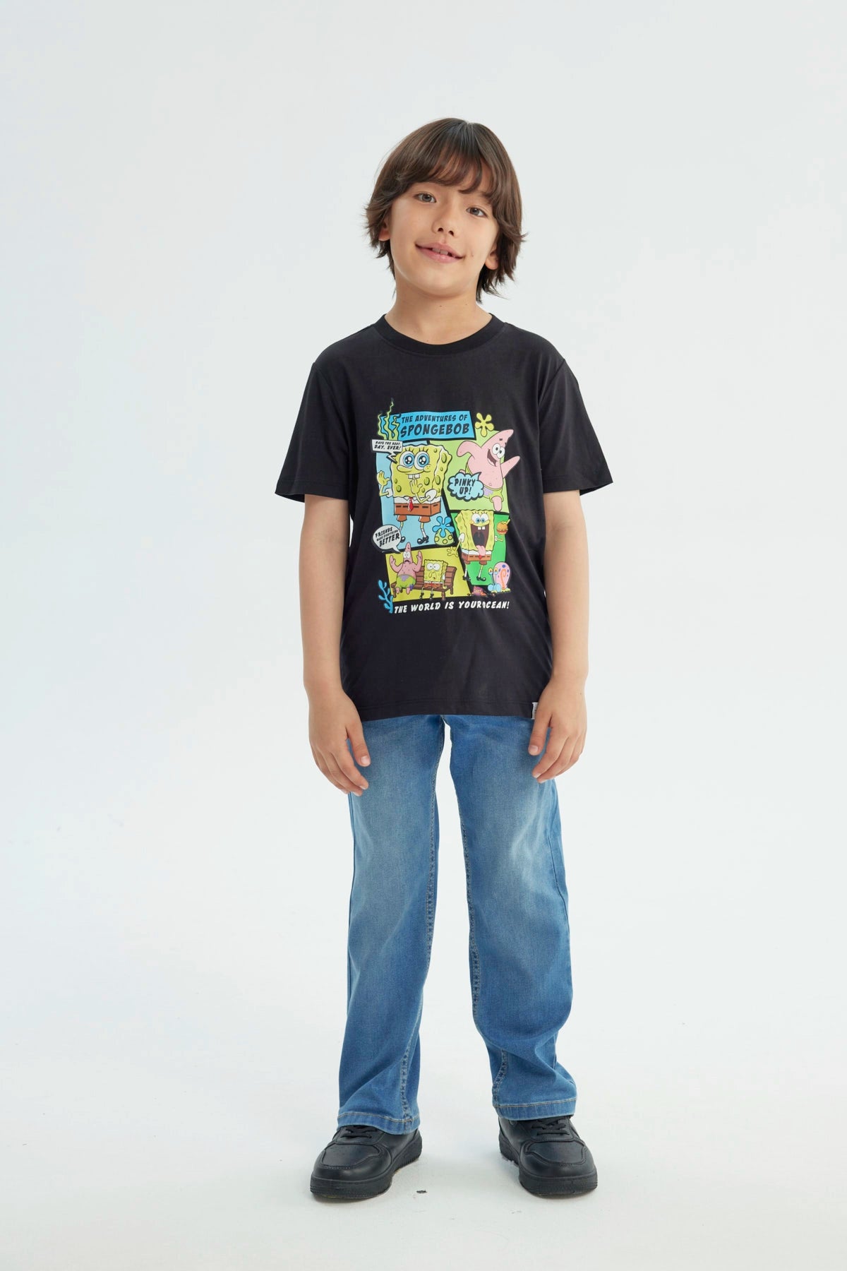 Polera Niño Bob Sponja Negro