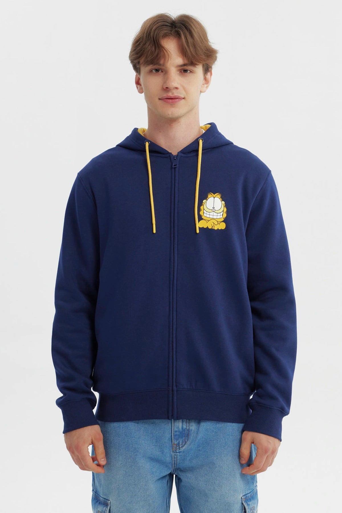 Polerón Hombre Regular Garfield Azul Marino