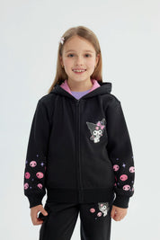 Polerón Niña Kuromi Negro