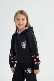 Polerón Niña Kuromi Negro
