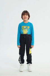 Pantalón Buzo Niño Bob Esponja Negro