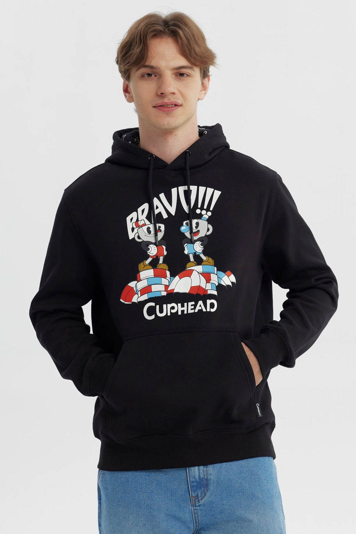 Polerón Hombre Cuphead Negro
