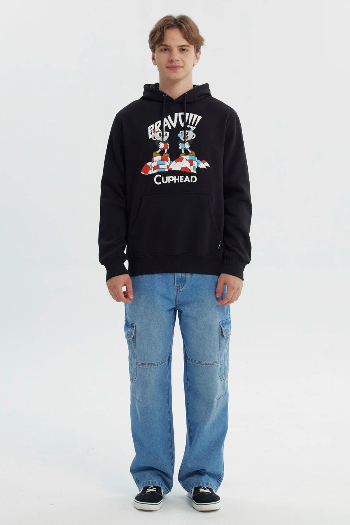 Polerón Hombre Cuphead Negro