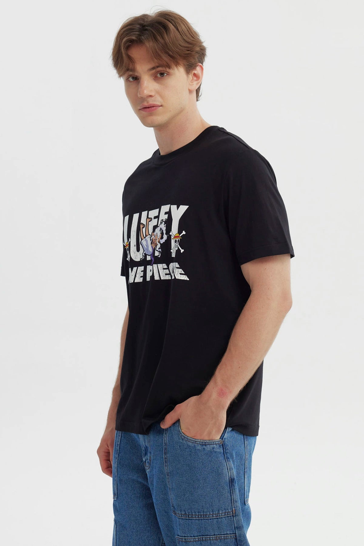 Polera Hombre One Piece Negro