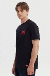 Polera Hombre Spiderman Negro