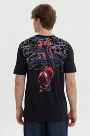 Polera Hombre Spiderman Negro