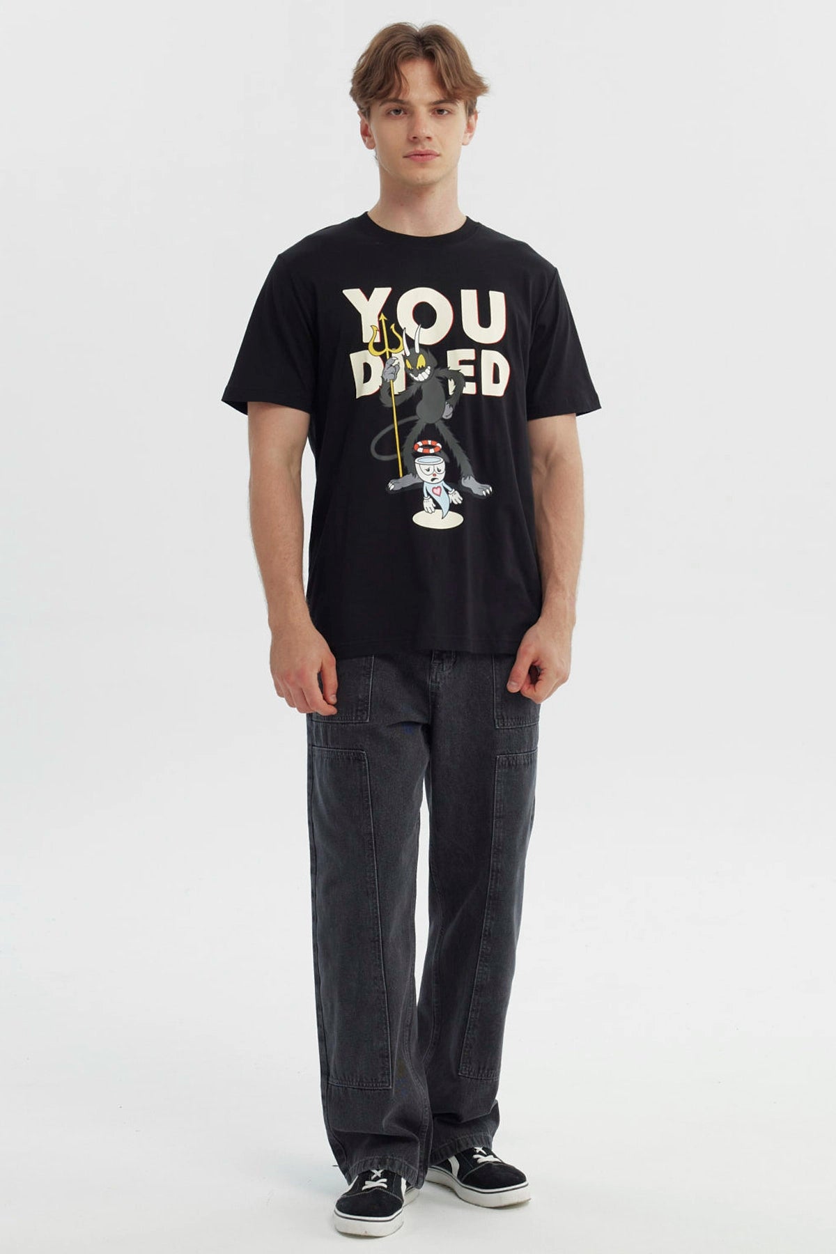 Polera Hombre Regular Negro