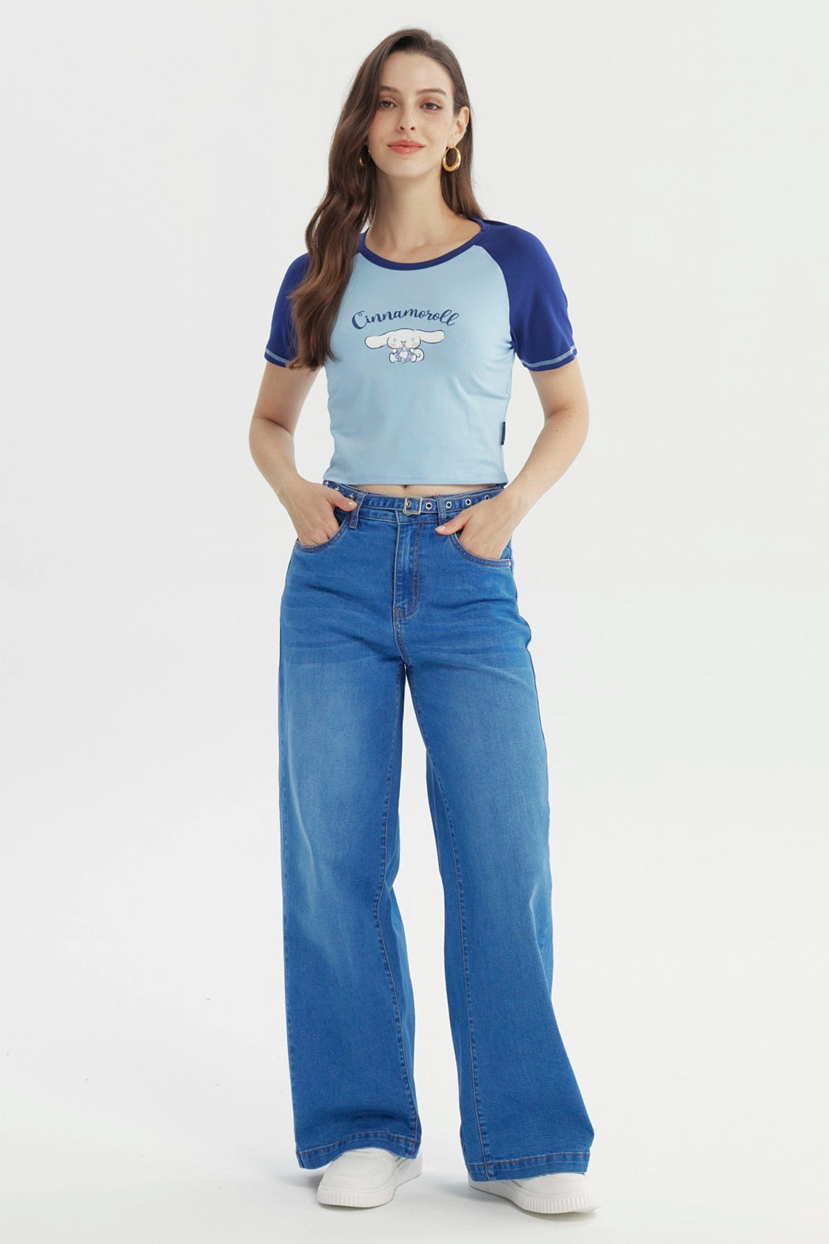 Polera Mujer Cinnamoroll Celeste