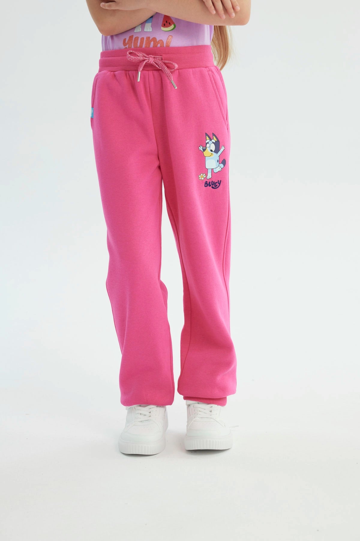 Pantalón Buzo Niña Pitillo Bluey Fucsia