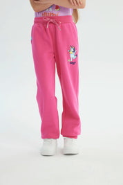Pantalón Buzo Niña Pitillo Bluey Fucsia