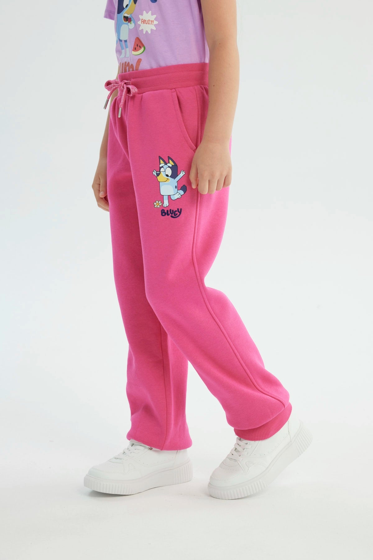 Pantalón Buzo Niña Pitillo Bluey Fucsia