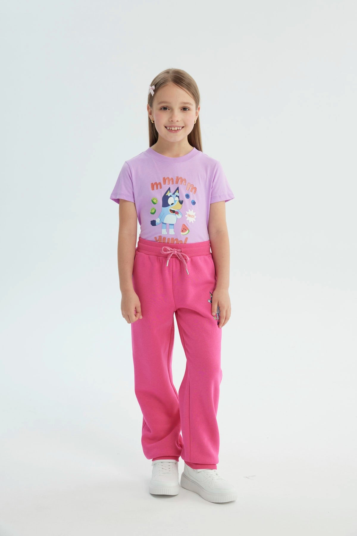 Pantalón Buzo Niña Pitillo Bluey Fucsia