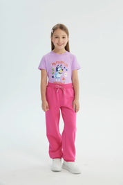 Pantalón Buzo Niña Pitillo Bluey Fucsia