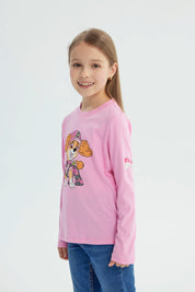 Polera Niña Paw Patrol Rosado
