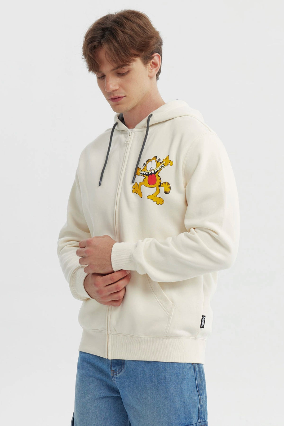 Polerón Hombre Garfield Beige