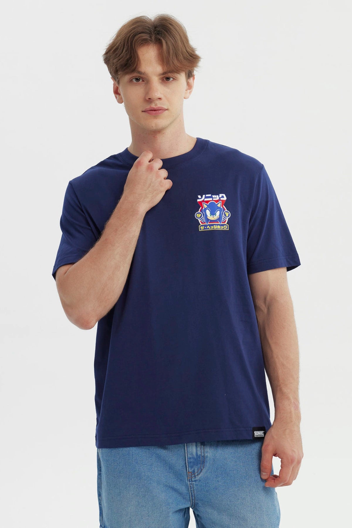 Polera Hombre Sonic Azul Marino