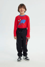 Pantalón Buzo Niño Pitillo Spiderman Negro