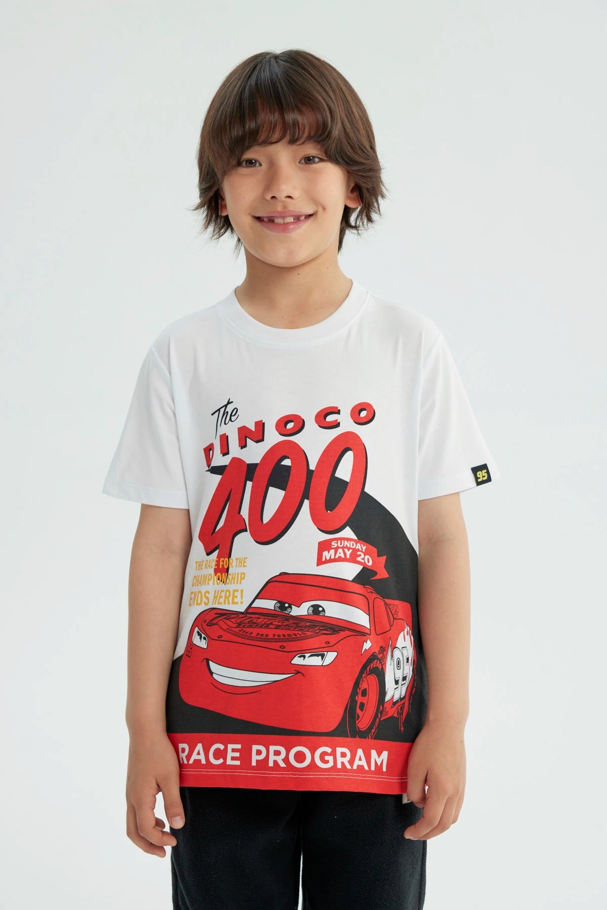Polera Niño Regular Cars Blanco