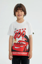 Polera Niño Regular Cars Blanco