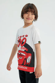 Polera Niño Regular Cars Blanco