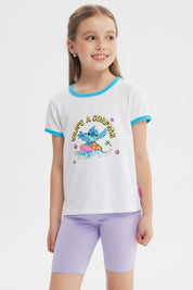 Polera Regula Cuello Camisero Niña Blanco