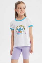 Polera Regula Cuello Camisero Niña Blanco