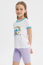 Polera Regula Cuello Camisero Niña Blanco