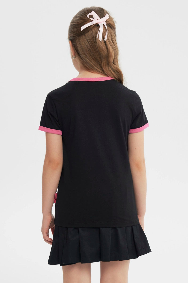 Polera Regular Niña Negro