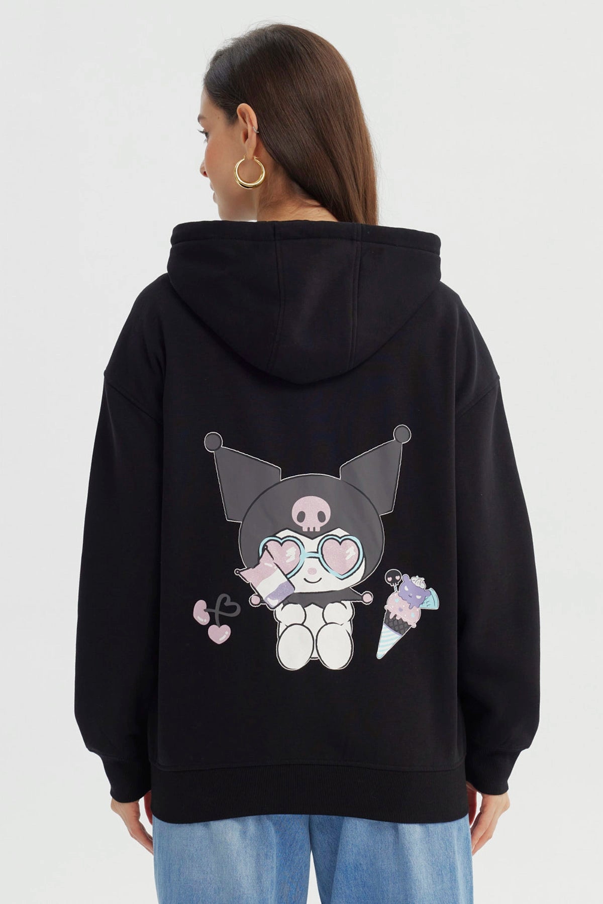 Polerón Mujer Kuromi Negro