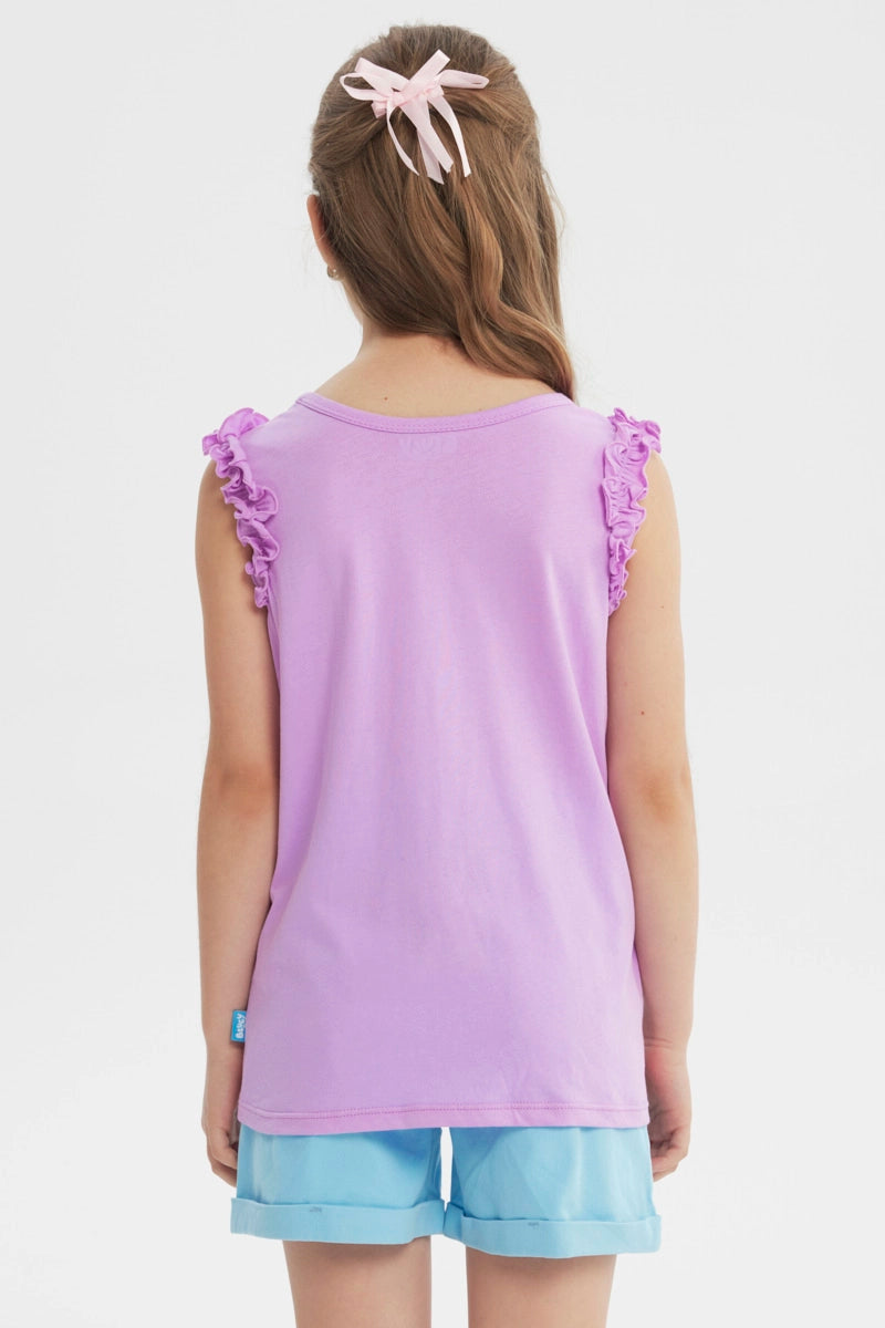 Polera Bluey Niña Lila