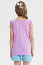 Polera Bluey Niña Lila