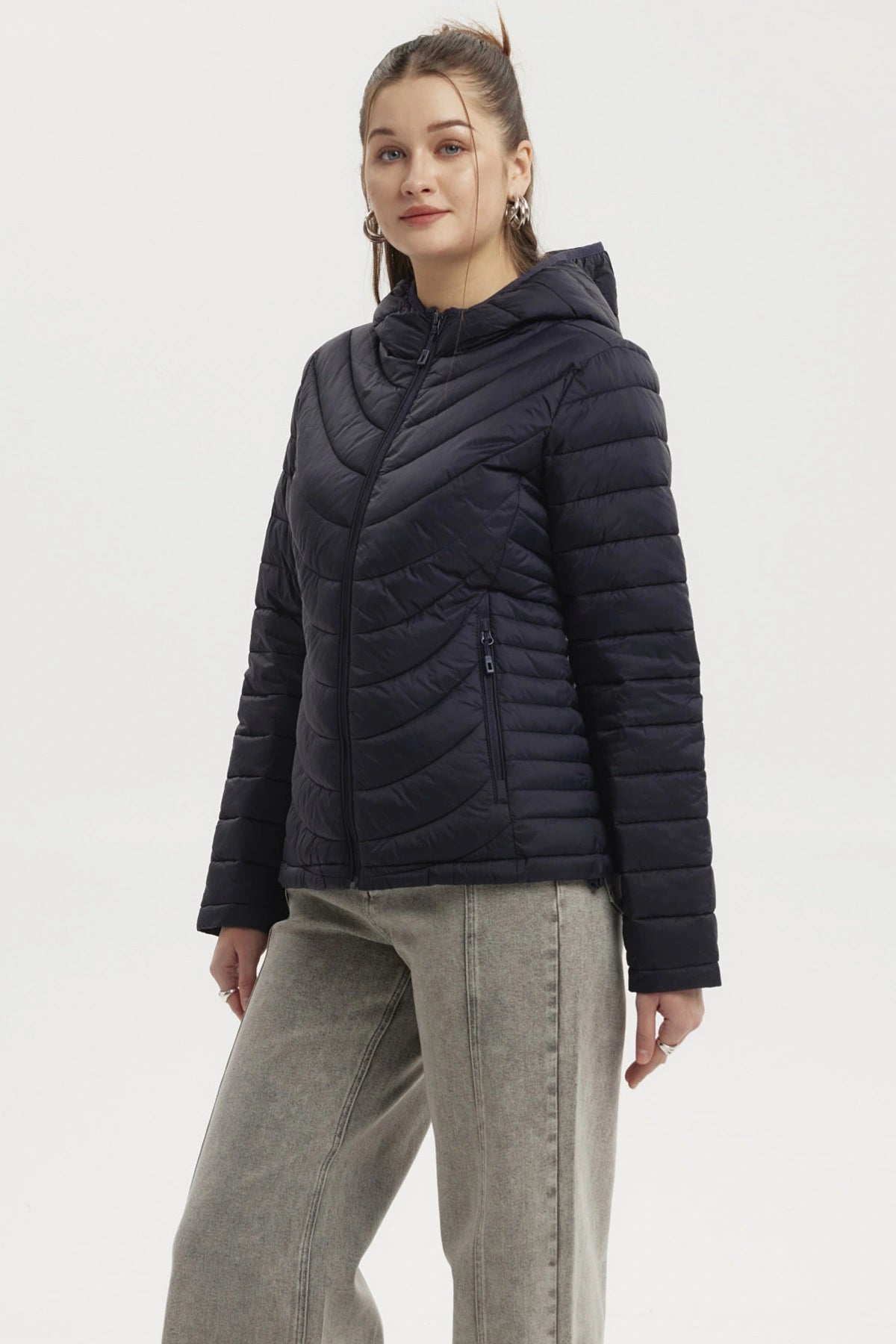 Parka Mujer Mujer Juvenil Azul Marino