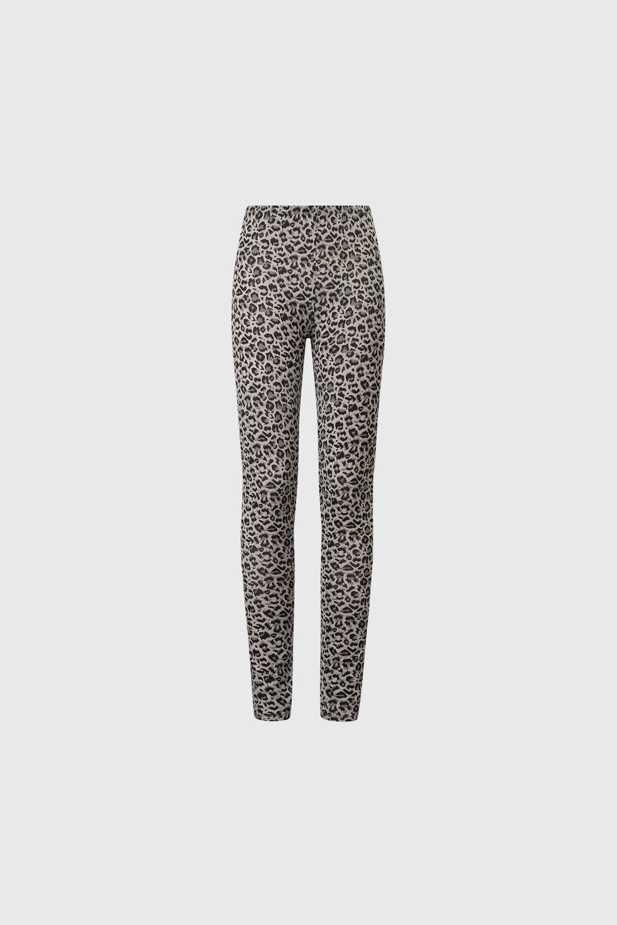 Calzas para niña en negro y estampado leopardo estilo ajustado sin estampa adicional diseño moderno y versátil