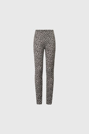Calzas para niña en negro y estampado leopardo estilo ajustado sin estampa adicional diseño moderno y versátil