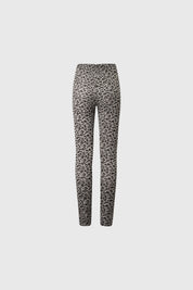 Calzas para niña en negro y estampado leopardo estilo ajustado sin estampa adicional diseño moderno y versátil