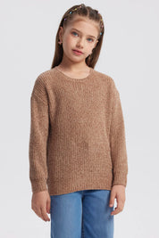 Sweater Niña Chenille Café