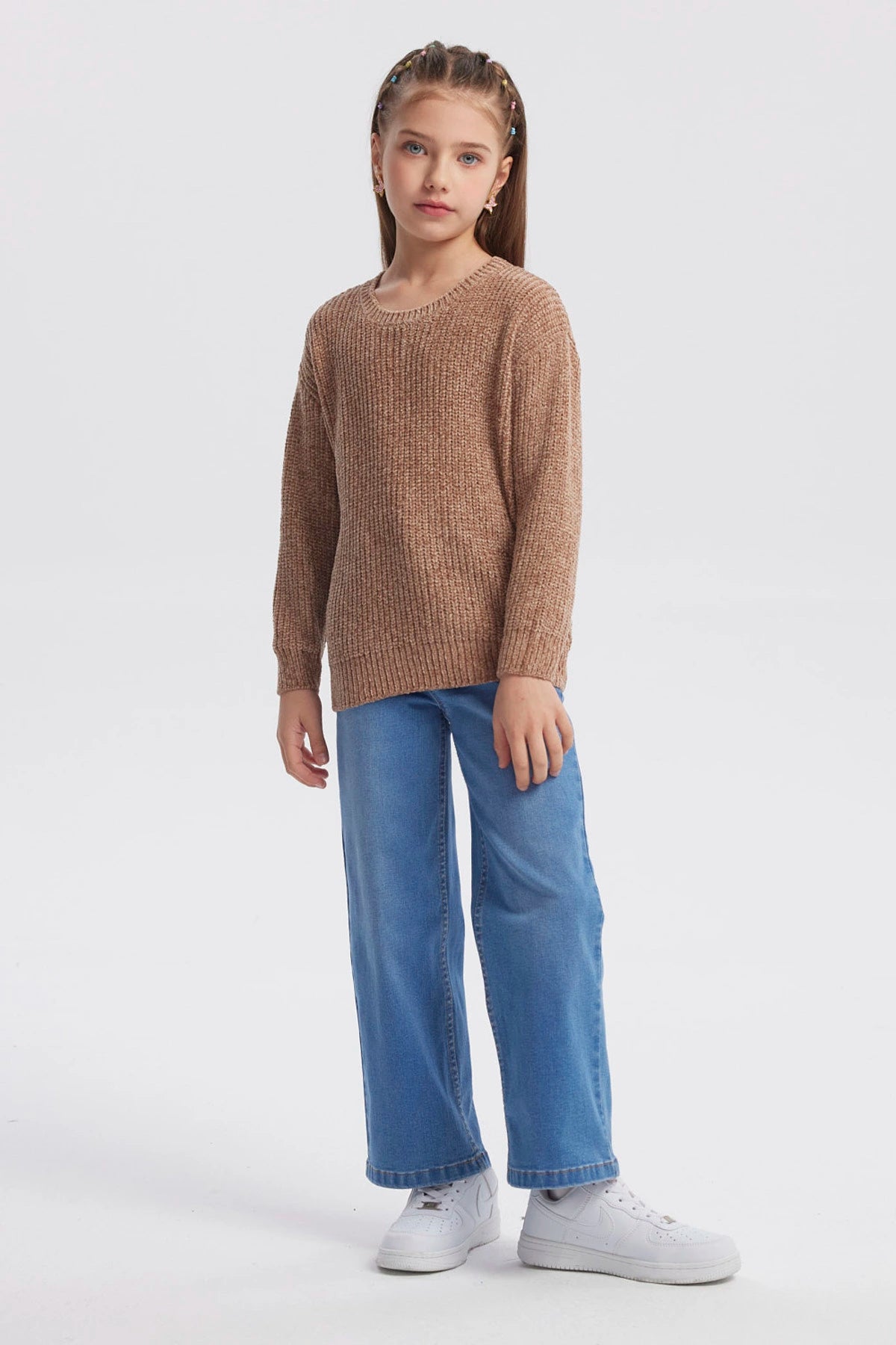 Sweater Niña Chenille Café