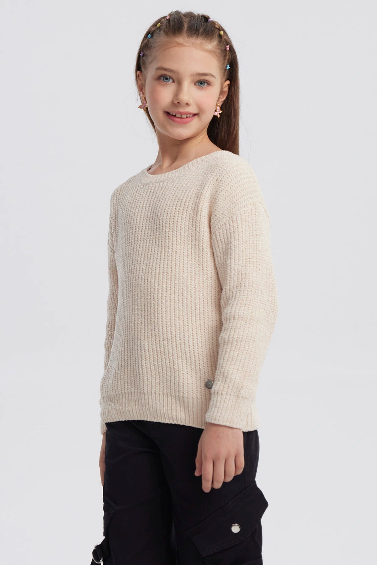 Sweater Niña Chenille Beige