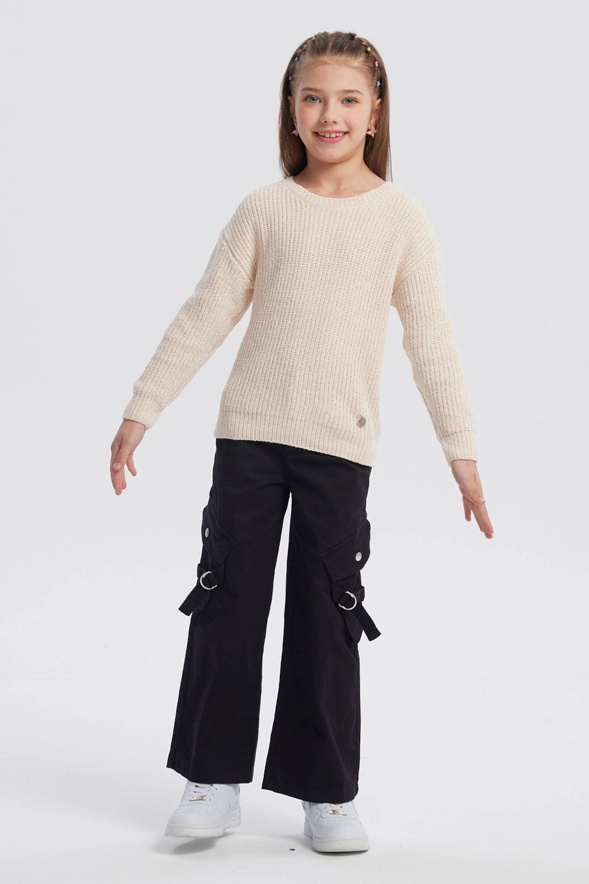 Sweater Niña Chenille Beige
