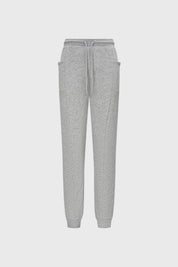 Pantalones buzo niña bipack rosado con ajuste de cordón y bolsillos amplios uno rosado otro gris diseño liso casual