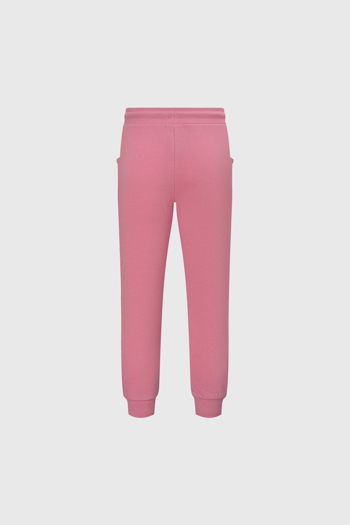 Pantalón buzo niña rosado bipack con uno gris diseño liso cómodos con bolsillos laterales y cintura ajustable