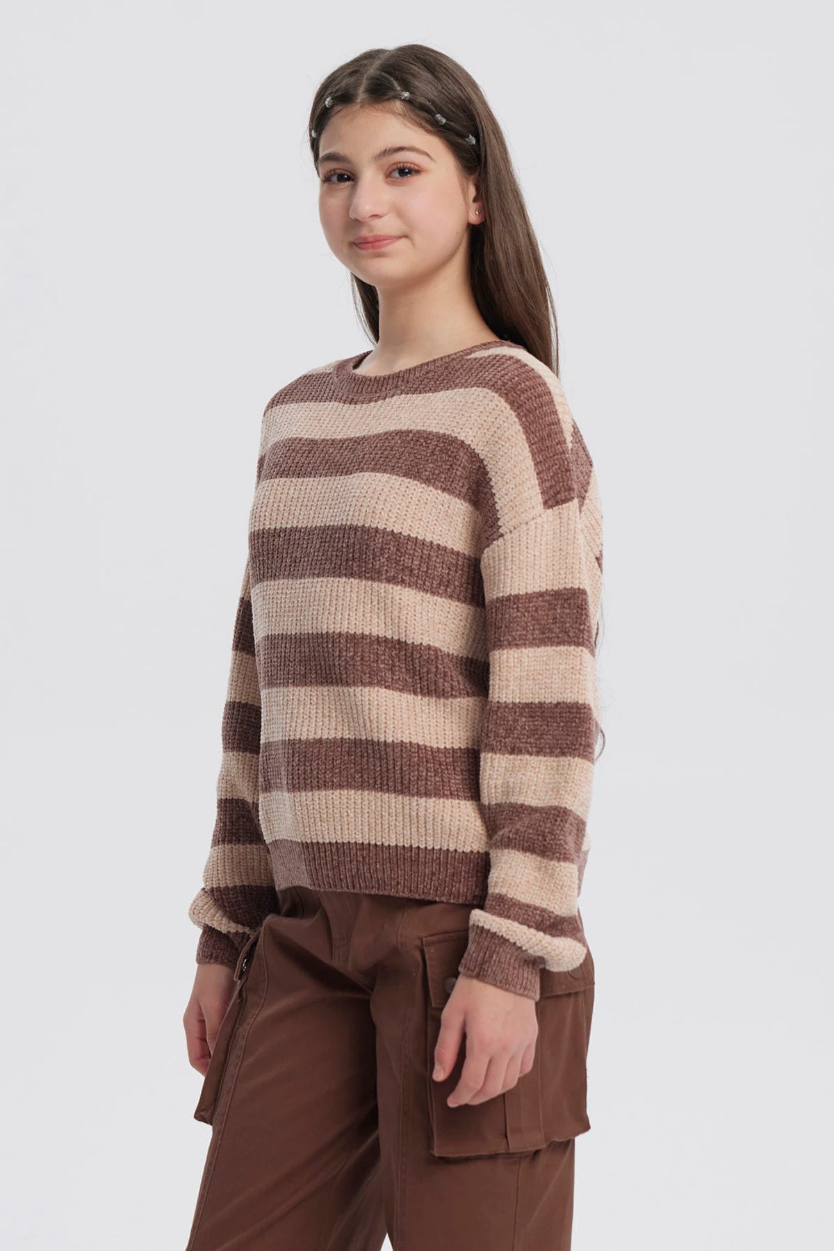 Sweater Niña Slim Café