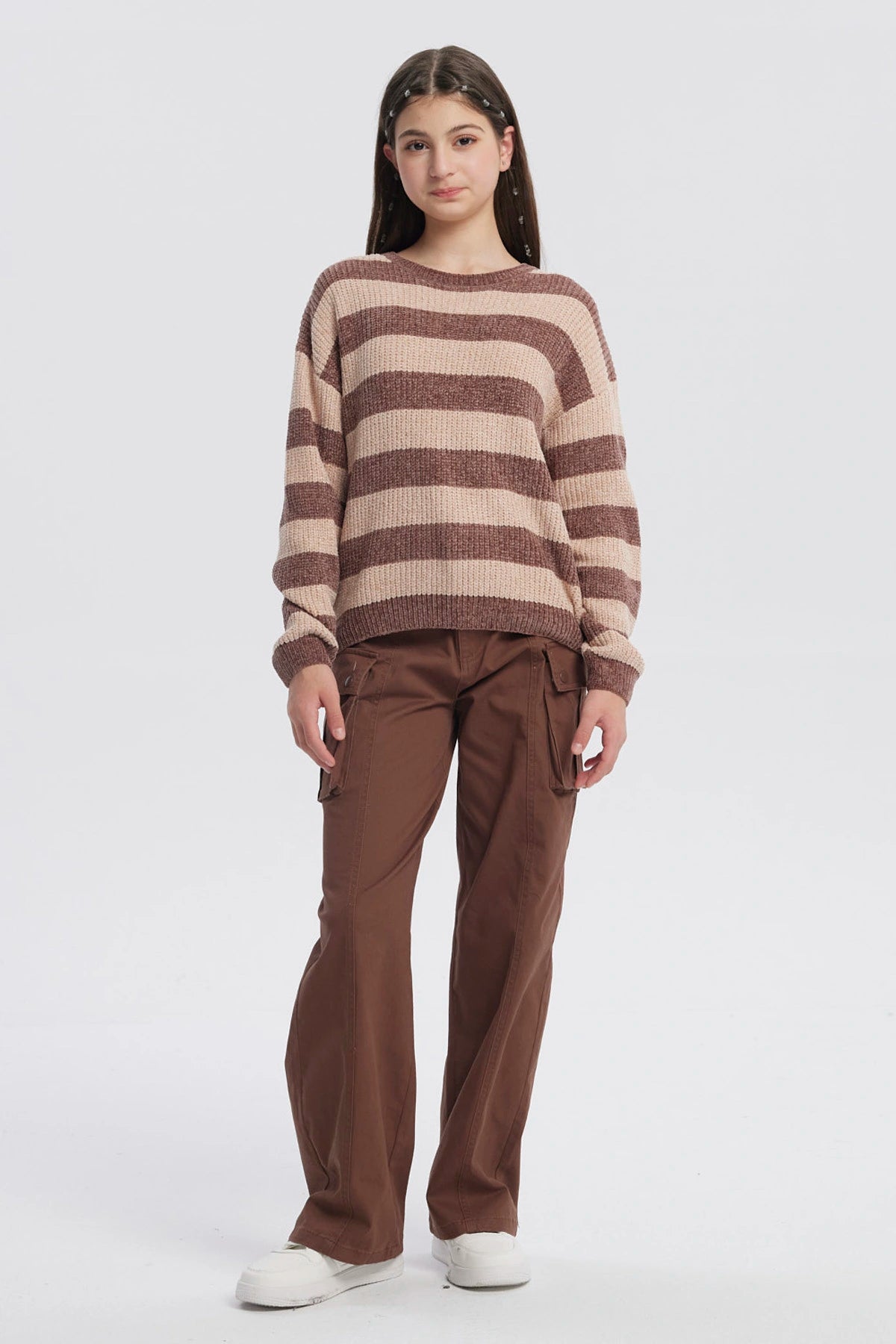 Sweater Niña Slim Café