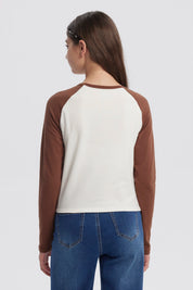 Polera Niña Cuello Redondo Crudo