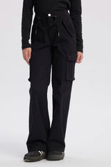 Pantalón Niña Cargo Cordón Negro