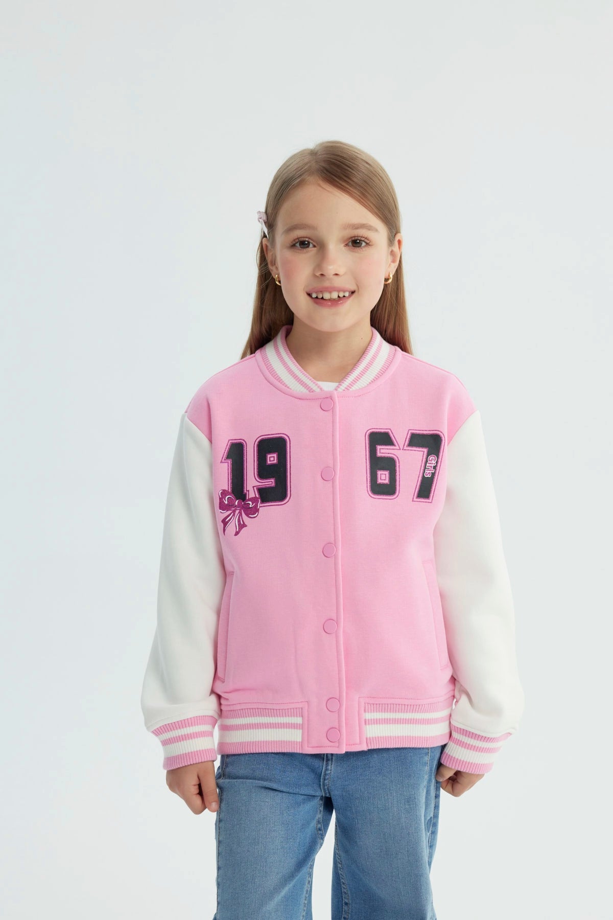 Chaqueta Niña Oversize Rosado