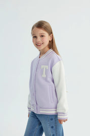 Chaqueta Niña Oversize Lila