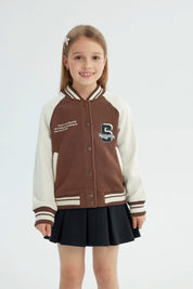 Chaqueta Niña Oversize Café