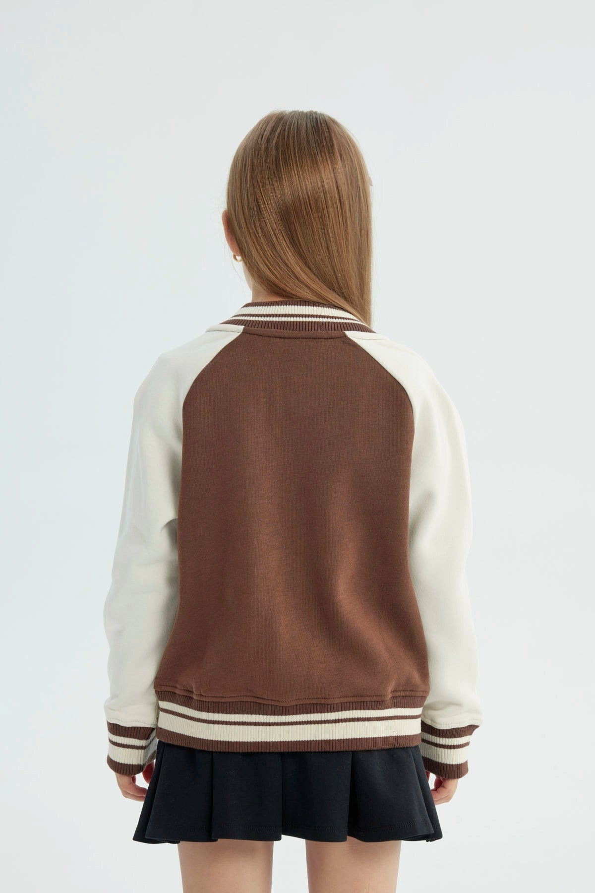 Chaqueta Niña Oversize Café