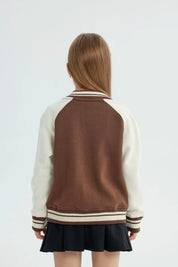 Chaqueta Niña Oversize Café